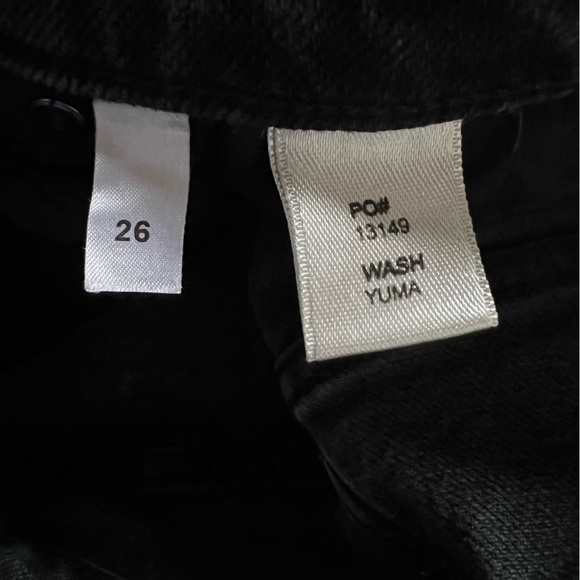 Reformation Liza High Straight Button Fly Jeans Yuma Washed Black Womens size 26 - Picture 6 of 10